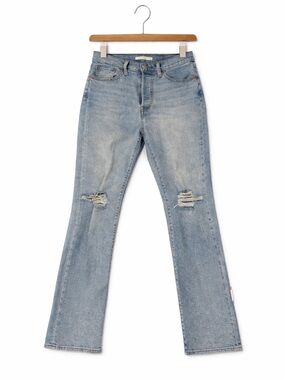 Levi’s Wedgie Straight Jeans Distressed Light Wash Size 30 High Rise